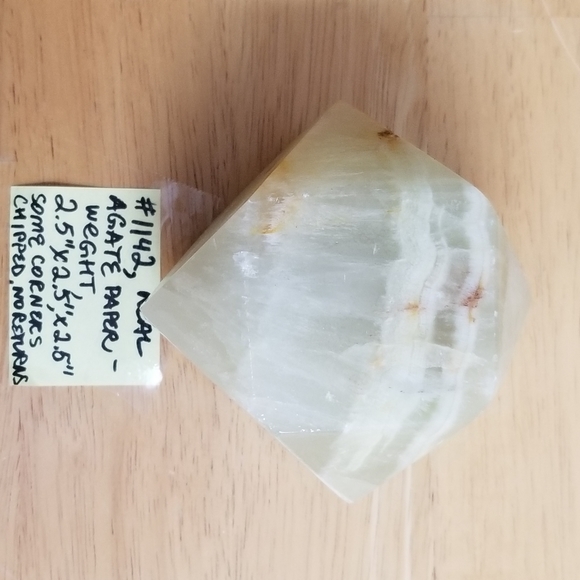 #1142 Rare Collectible Real Agate Paper Weight - Picture 2 of 16